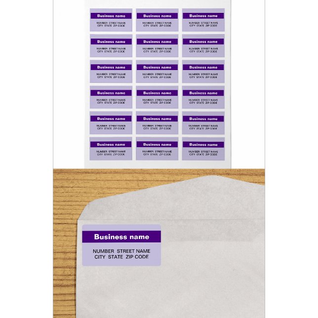 Markerat Business Namn på Lila Address Label Adressetikett (Skapare uppladdad)