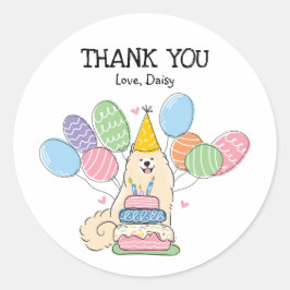 Markering för favoritmärkord för Födelsedagsfest a Runt Klistermärke