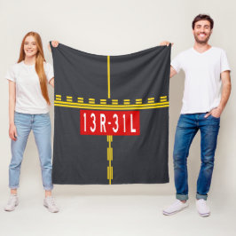 Markering för hållpunkt 13R-31L Fleecefilt