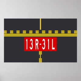 Markering för hållpunkt 13R-31L Poster