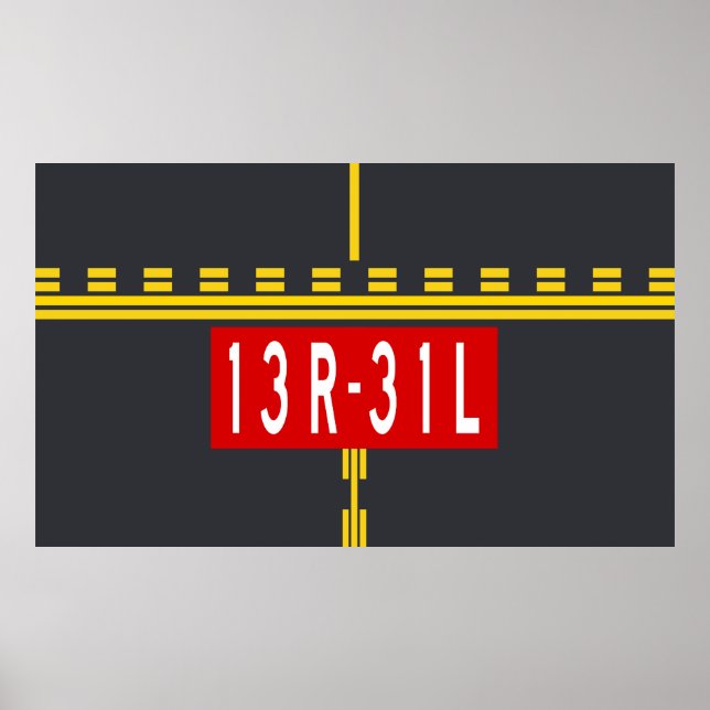 Markering för hållpunkt 13R-31L Poster (Framsidan)
