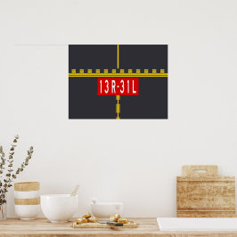 Markering för hållpunkt 13R-31L Poster