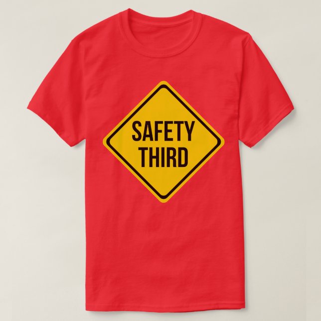 Markering för tredje säkerhetsskylten t shirt (Design framsida)