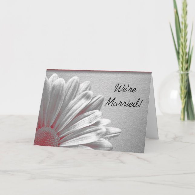 Markeringar för röd Blommigt Giftermål Meddelande (Framsida)