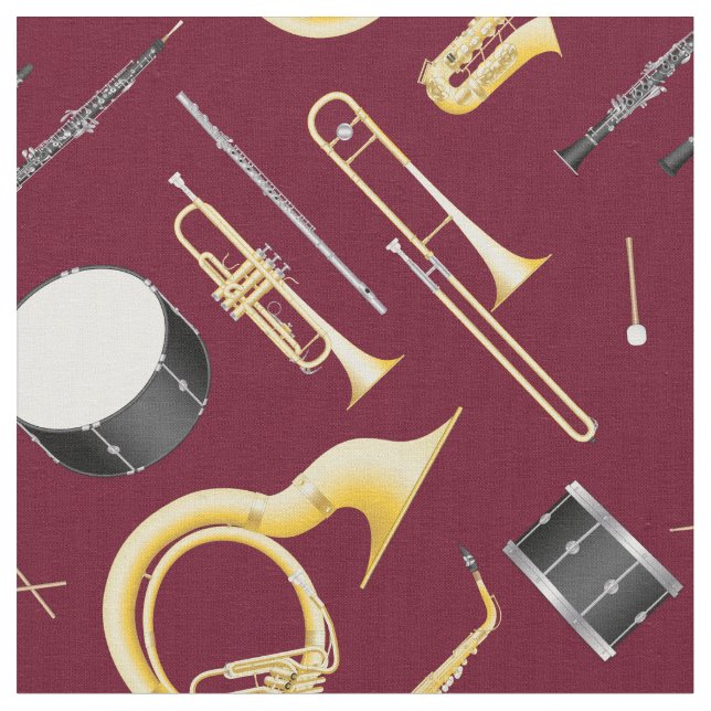 Markeringsband Instruments Music Musician Burgundy Tyg (Närbild)