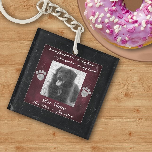 Markeringseffekt för Pet Keepsaké Memorial Tribute (Pet Keepsake Memorial Tribute Marble Effect Keychain)