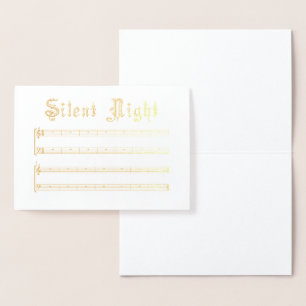 Markeringskort för tyst natt folierat kort