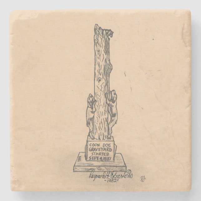 Markeringsstenen för Hund av kolon Underlägg (Framsidan)