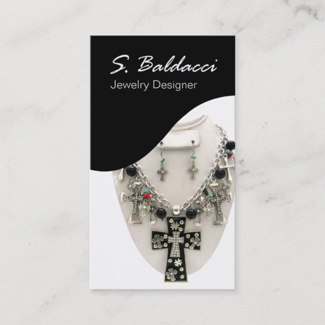 Märkes- beställnings- juvelerare för smycken visitkort (Framsida)