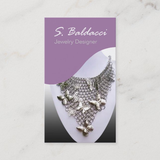 Märkes- beställnings- juvelerare för smycken visitkort (Framsida)