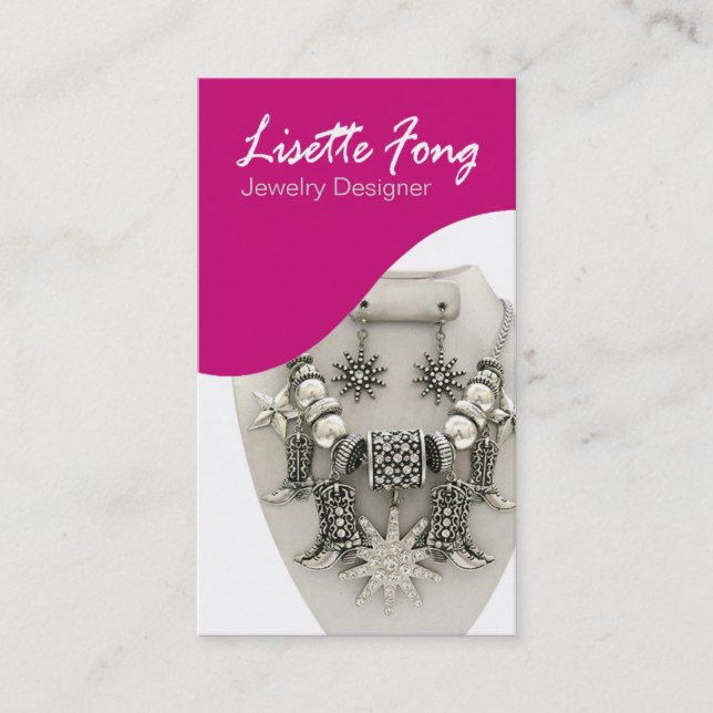 Märkes- beställnings- juvelerare för smycken visitkort (Framsida)