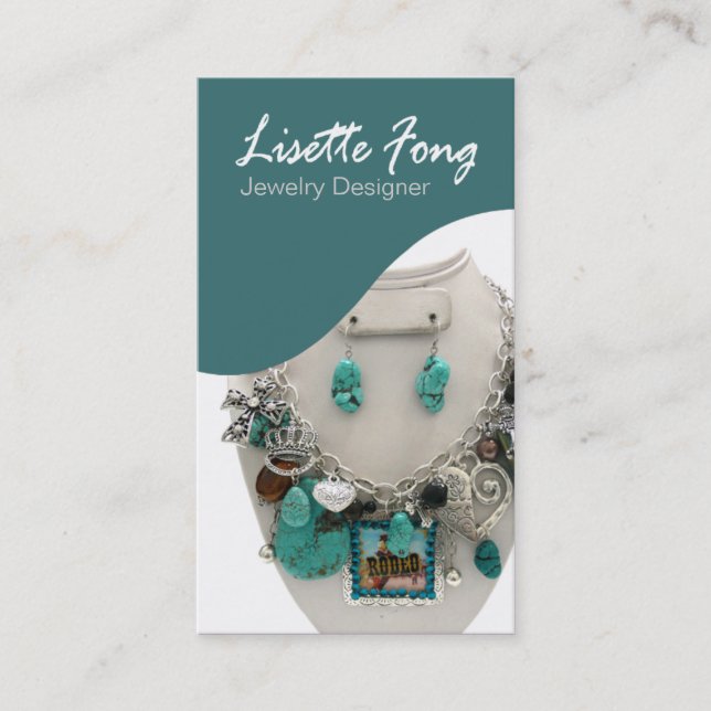 Märkes- beställnings- juvelerare för smycken visitkort (Framsida)