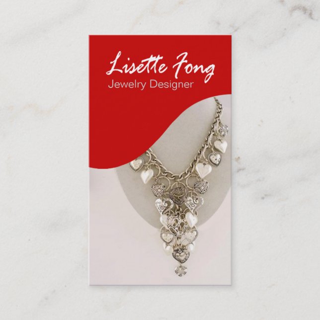 Märkes- beställnings- juvelerare för smycken visitkort (Framsida)