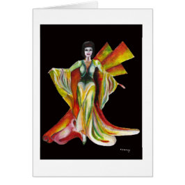 Märkes- design för modeaftonkappa hälsningskort