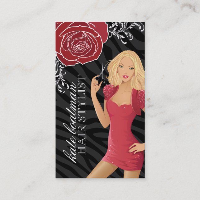 MÄRKES- HÅRSTYLISTVISITKORTAR VISITKORT (Framsida)