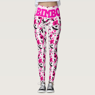 Märkes- lyxig rosa BimboSissydamasker Leggings