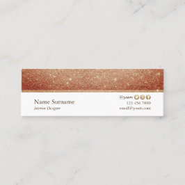 Märkes- mini- visitkort för Minimalist glitter