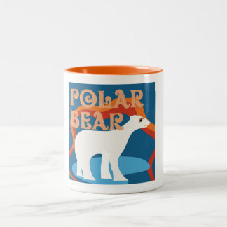 Märkes- polar björnkaffemugg Två-Tonad mugg
