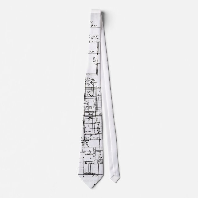 Märkes- Tie för arkitekt Slips (Framsida)