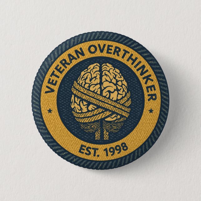 Märkesknappen "ÖVERTÄNKANDE" Merit Badge Knapp (Framsida)