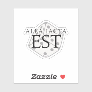 Märket Alea Iacta Est (Die har varit cast) Klistermärken