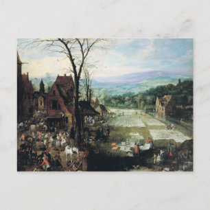 Market and Bleaching Ground, 1620-22 Vykort