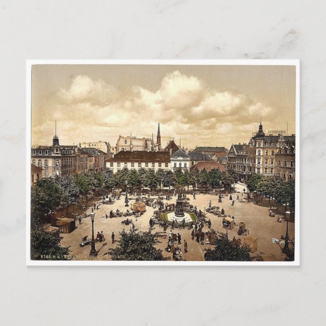 Market, Bremerhafen, Hanover (dvs. Hannover), Germ Vykort (Framsida)