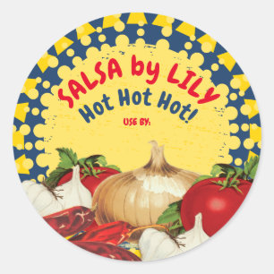 Märket för matsalladskonservering i Mexikanska syd Runt Klistermärke