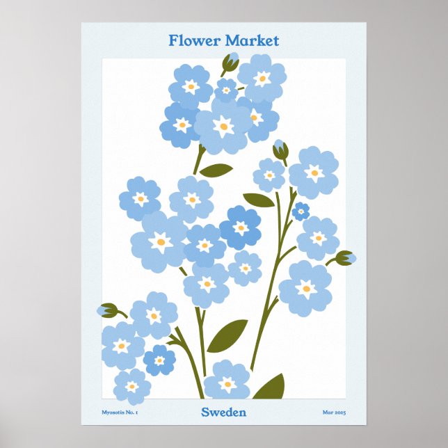 Market Garden Myosotis Poster (Framsidan)