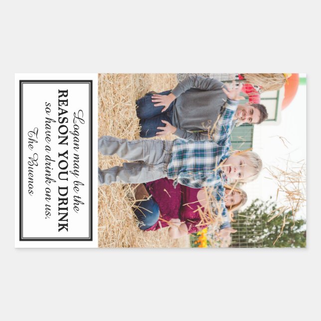 Märket Gift Vin Rektangulärt Klistermärke (Framsida)