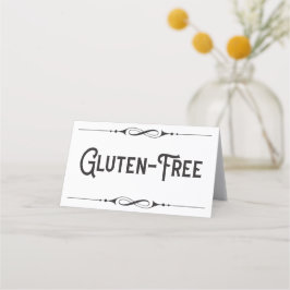 Märket Gluten Free, enkel elegant bord Placeringskort