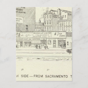 Market, Sacramento och California North Side Vykort