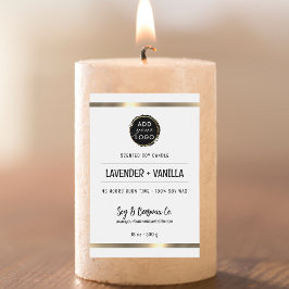 Märket Scented Soy Beeswax Candle Business Guld Mat Etikett
