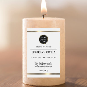 Märket Scented Soy Beeswax Candle Business Guld Mat Etikett