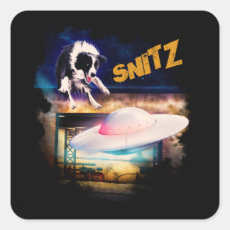 Märket Snitz från Bob Saucer Repair Fyrkantigt Klistermärke