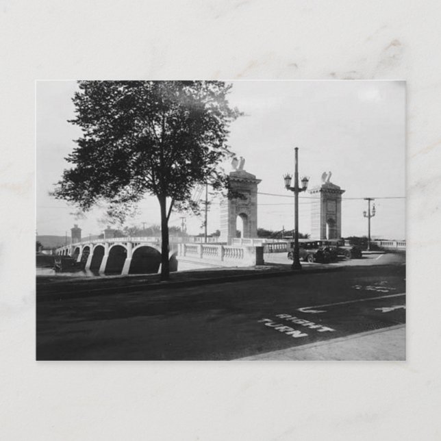 Market St. Bridge Wilkes-Barre Pa. Vykort (Framsida)