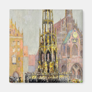 Market Ställe, Nürnberg, 1928 by Grant Wood Magnet