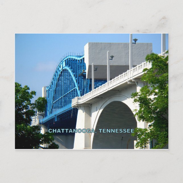 MARKET STREET BRIDGE - Chattanooga, TN Vykort (Framsida)