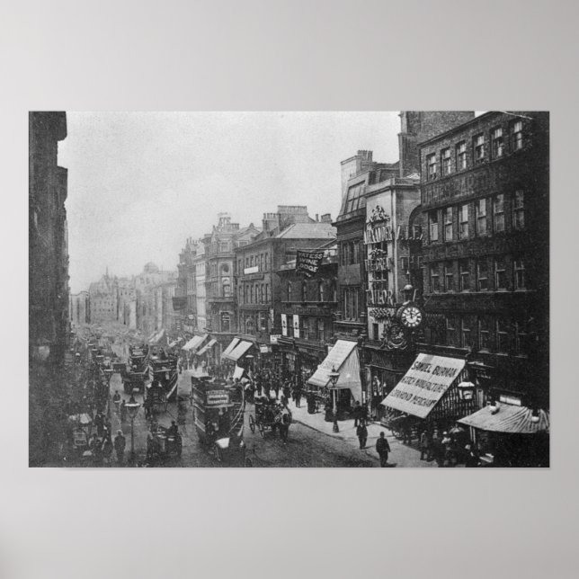 Market Street, Manchester, 1910 Poster (Framsidan)