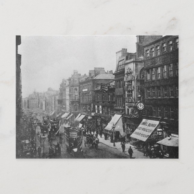 Market Street, Manchester, 1910 Vykort (Framsida)
