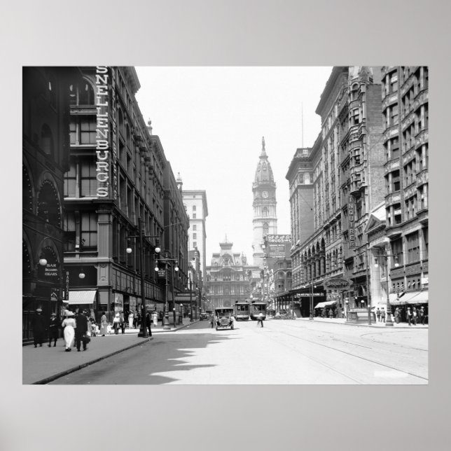 Market Street, Philly, 1910s Poster (Framsidan)