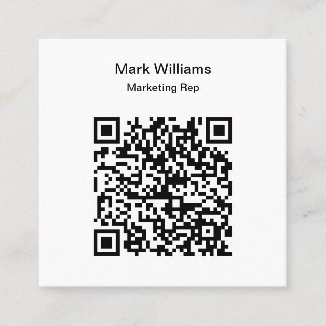 Marketing Add Your QR Code Business Cards Fyrkantigt Visitkort (Framsida)