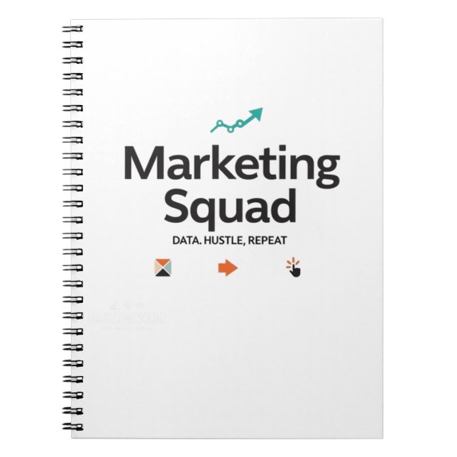 Marketing Squad – Data. Hustle. Repeat. Anteckningsbok (Framsidan)