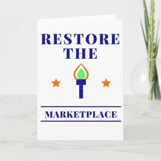Marketplace of Ideas Free Speech Torch Kort (Framsida)