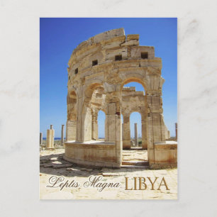 Marketplace Ruins, Leptis Magna, Libyen Vykort