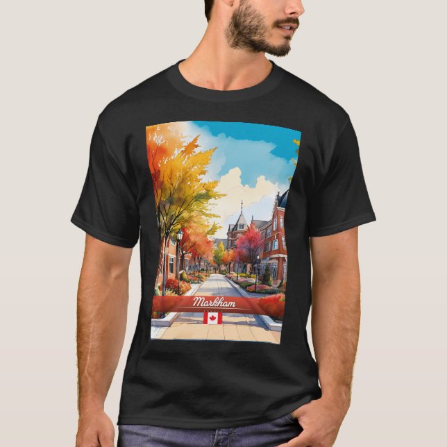 Markham Canada Travel T Shirt (Framsida)