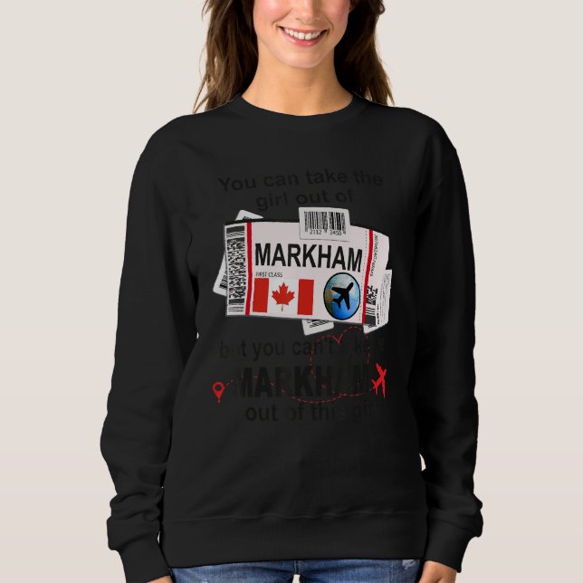 Markham Girl Markham Boarding Pass Markham T Shirt (Framsida)