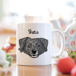 Markiesje Hund Personlig Hand Teckning Kaffemugg