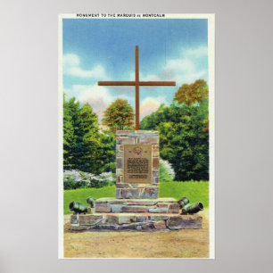 Markis de Montcalm Monument plats Poster
