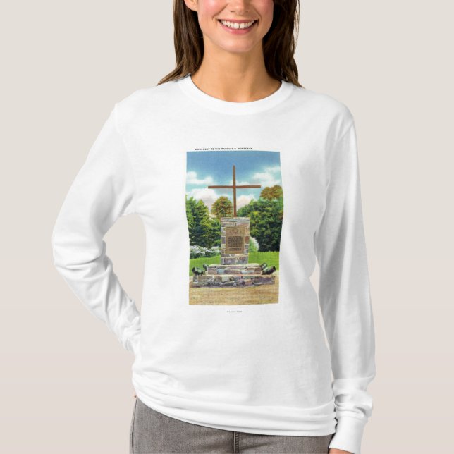 Markis de Montcalm Monument plats T-shirt (Framsida)